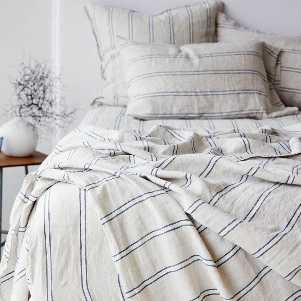 Pure Linen Fitted Sheet. From $NZD239.95. Available at George Street Linen