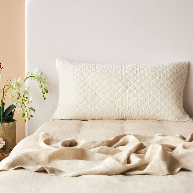 Cotton Quilted King Pillow Protector. From $NZD49.00. Available at George Street Linen