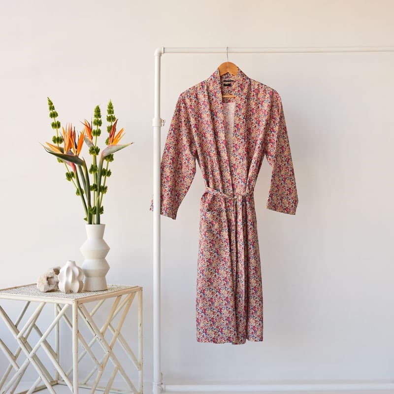 Cotton Printed Bathrobe Made With Liberty Fabric. From $NZD249.00. Available at George Street Linen