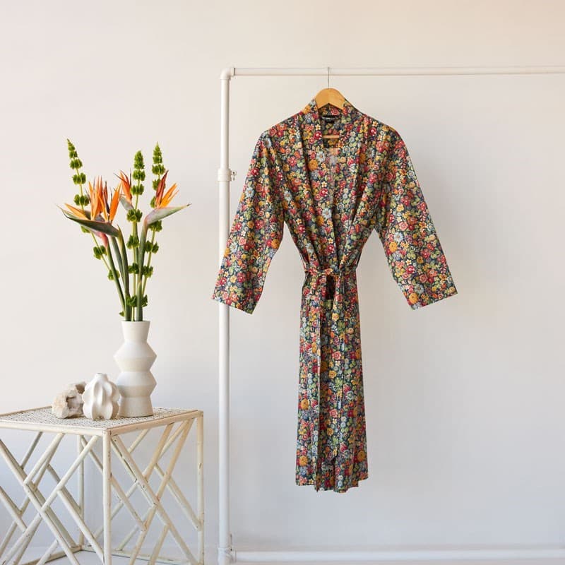 Cotton Printed Bathrobe Made With Liberty Fabric. From $NZD249.00. Available at George Street Linen
