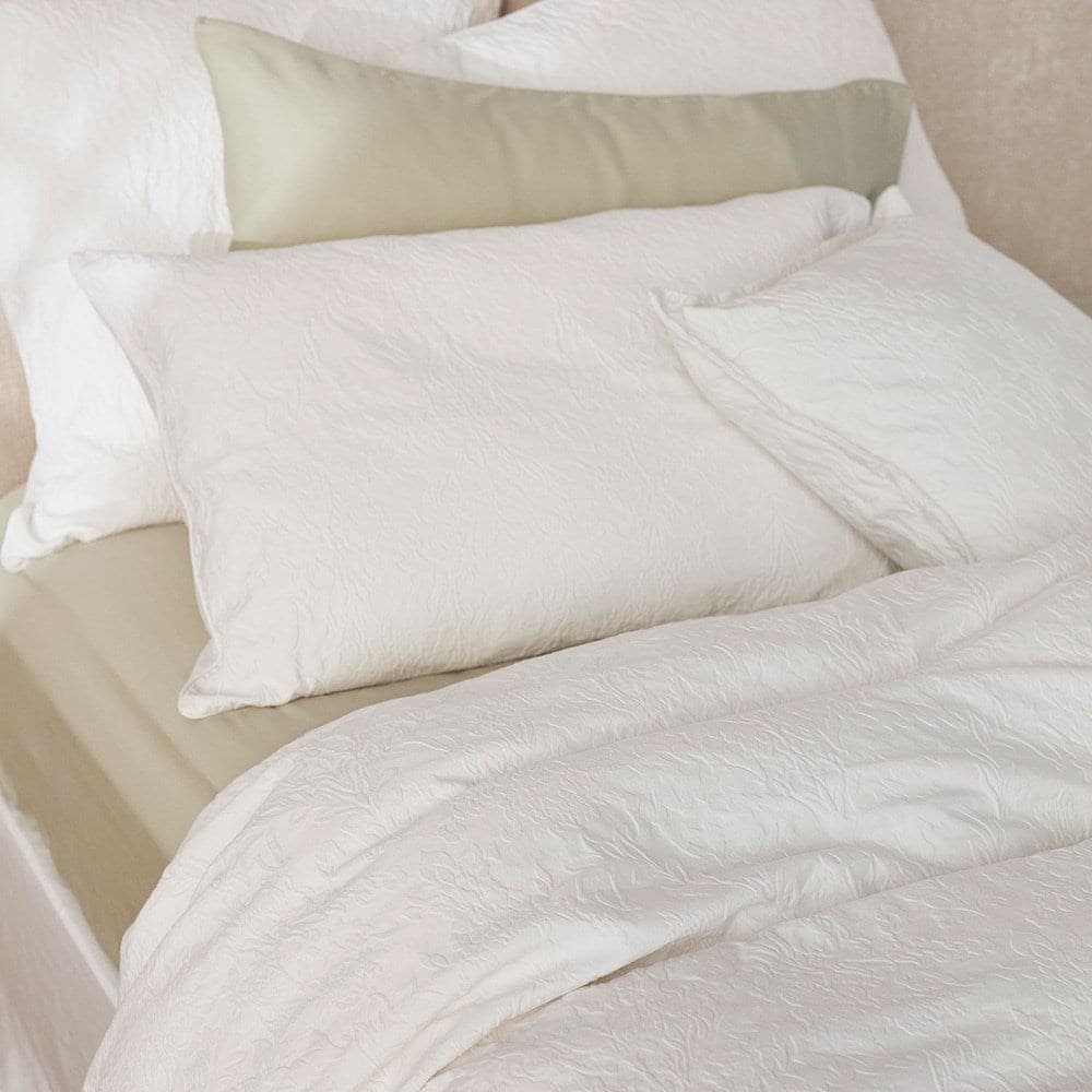 Isabella Cotton Damask Pillowcase. From $NZD69.95. Available at George Street Linen
