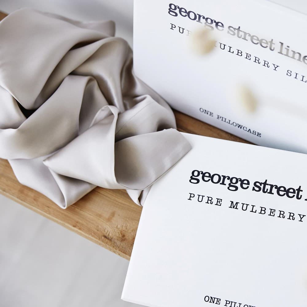 Mulberry Silk Pillowcase. From $USD89.95. Available at George Street Linen