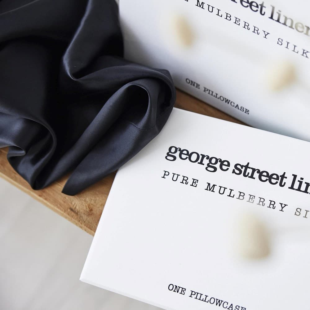 Mulberry Silk Pillowcase. From $NZD89.95. Available at George Street Linen