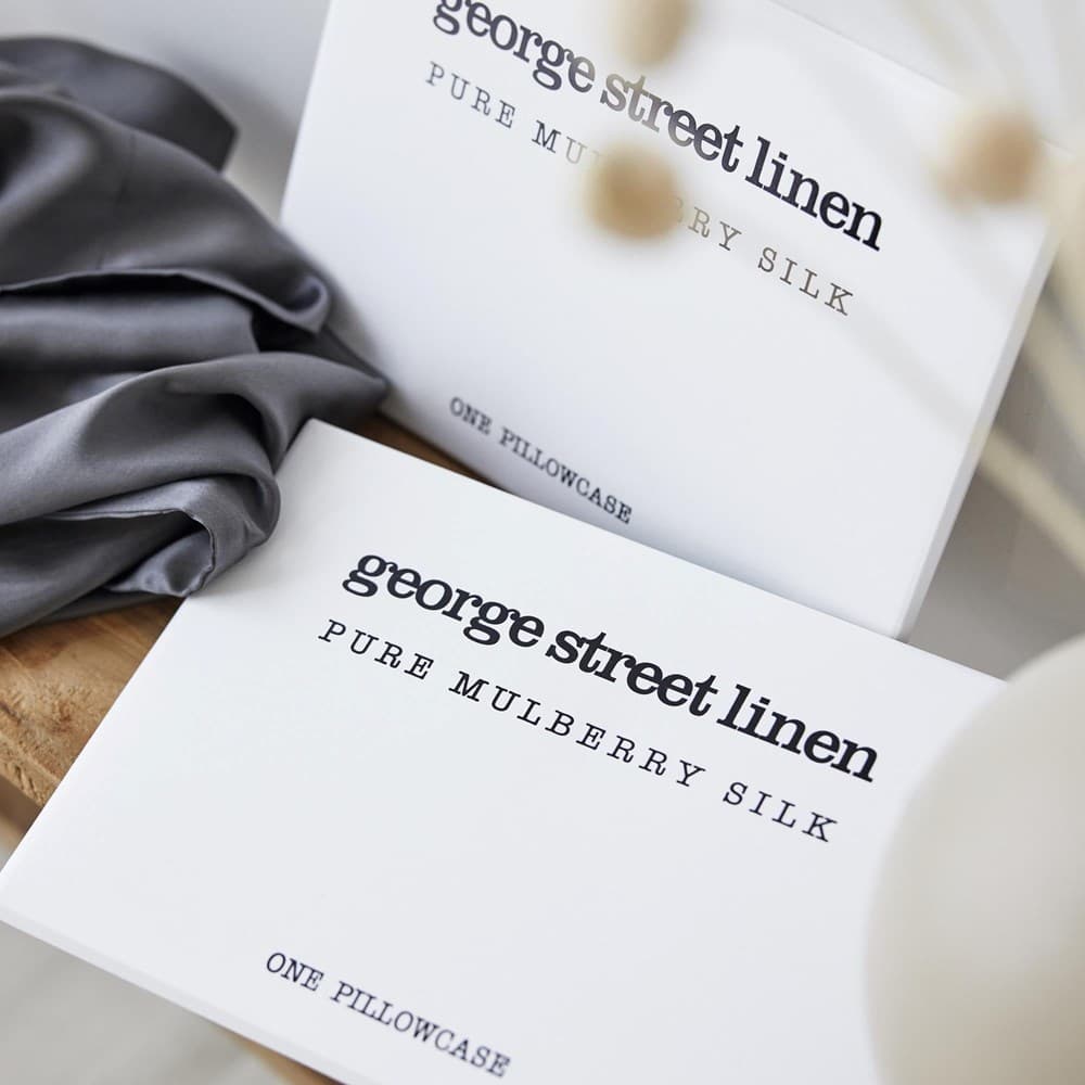 Mulberry Silk Pillowcase. From $USD89.95. Available at George Street Linen