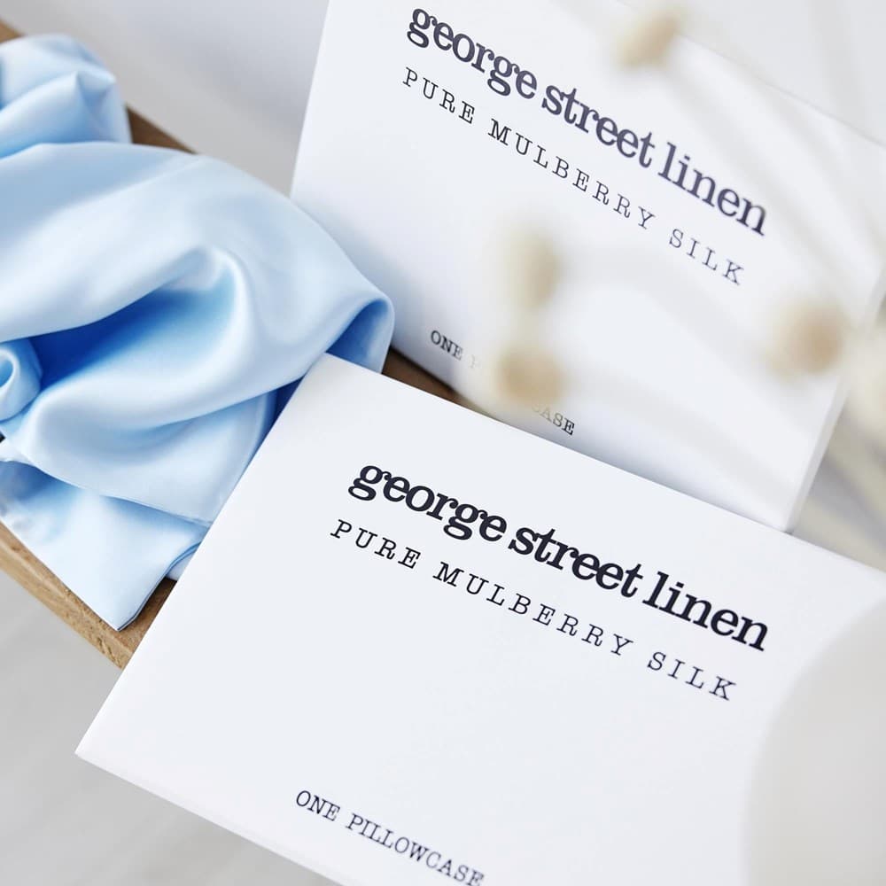 Mulberry Silk Pillowcase. From $NZD89.95. Available at George Street Linen