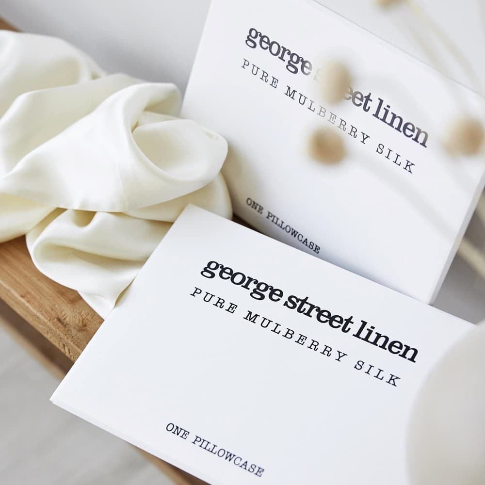 Mulberry Silk Pillowcase. From $NZD89.95. Available at George Street Linen