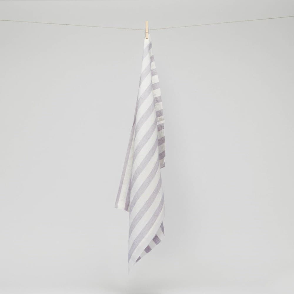 Pure Linen Stripe Tea Towel. From $NZD29.99. Available at George Street Linen