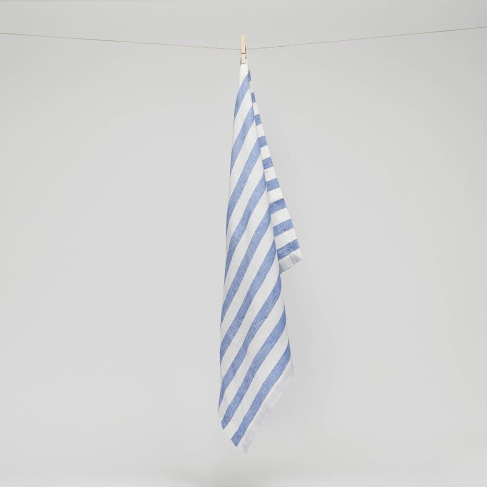Pure Linen Stripe Tea Towel. From $NZD29.99. Available at George Street Linen