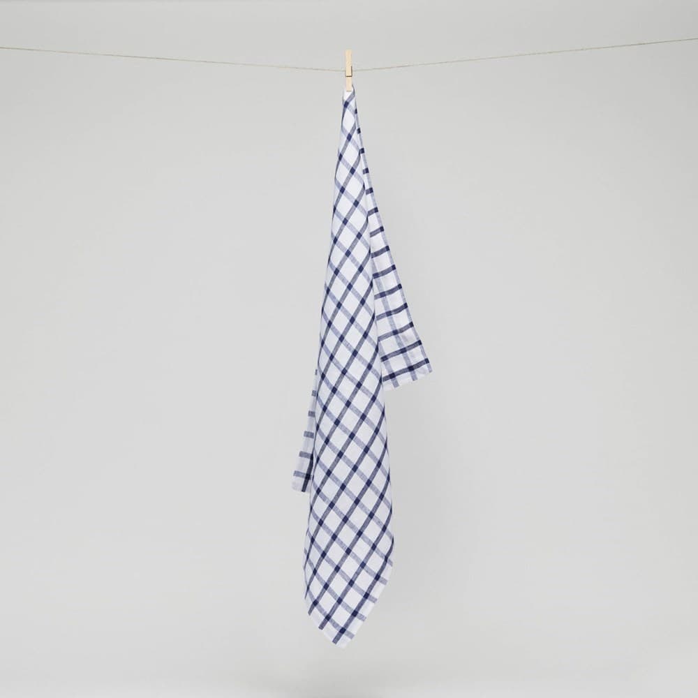 Pure Linen Grid Tea Towel. From $NZD29.99. Available at George Street Linen