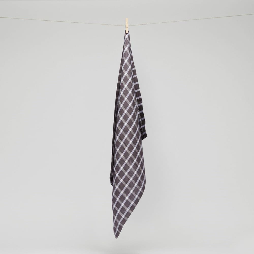 Pure Linen Grid Tea Towel. From $NZD29.99. Available at George Street Linen
