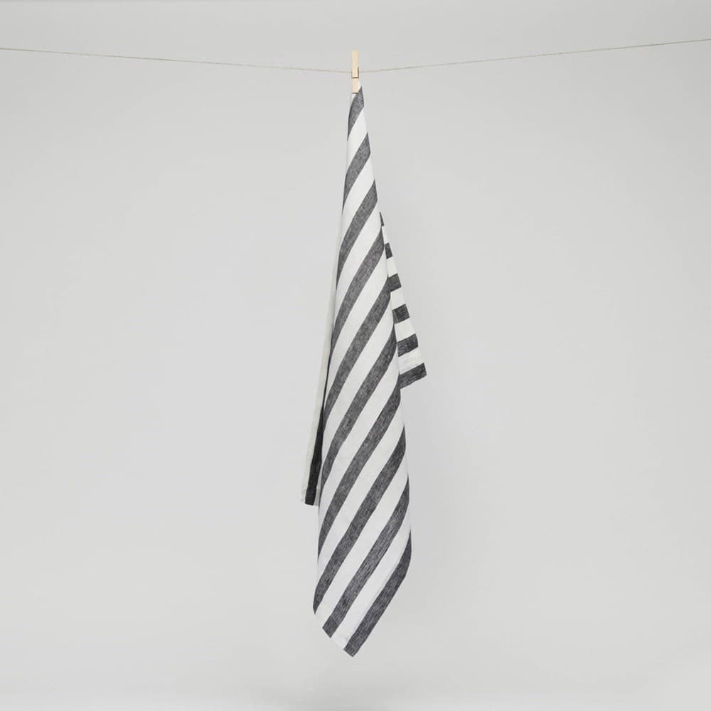 Pure Linen Stripe Tea Towel. From $NZD29.99. Available at George Street Linen
