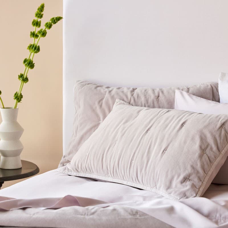 Venus Cotton Velvet Quilted Pillowcase. From $NZD99.00. Available at George Street Linen