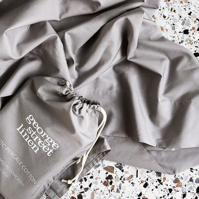 450TC Cotton Percale Flat Sheet. From $NZD65.00. Available at George Street Linen