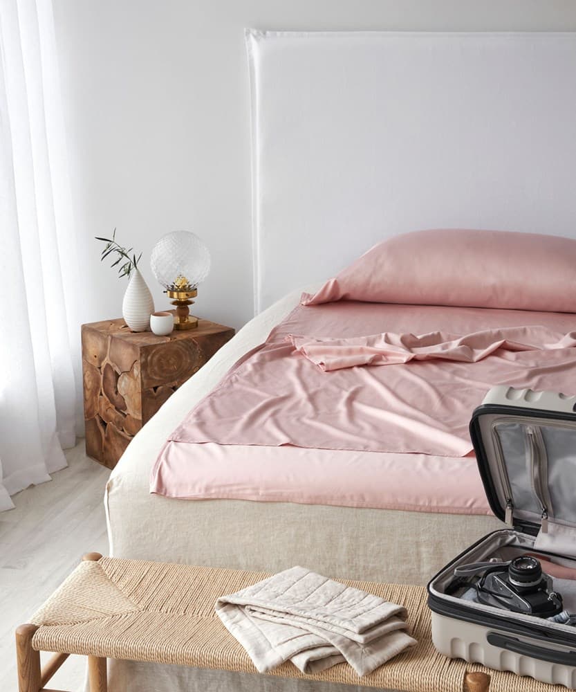 Bamboo Cotton Travel Bed Sheet. From $NZD99.00. Available at George Street Linen