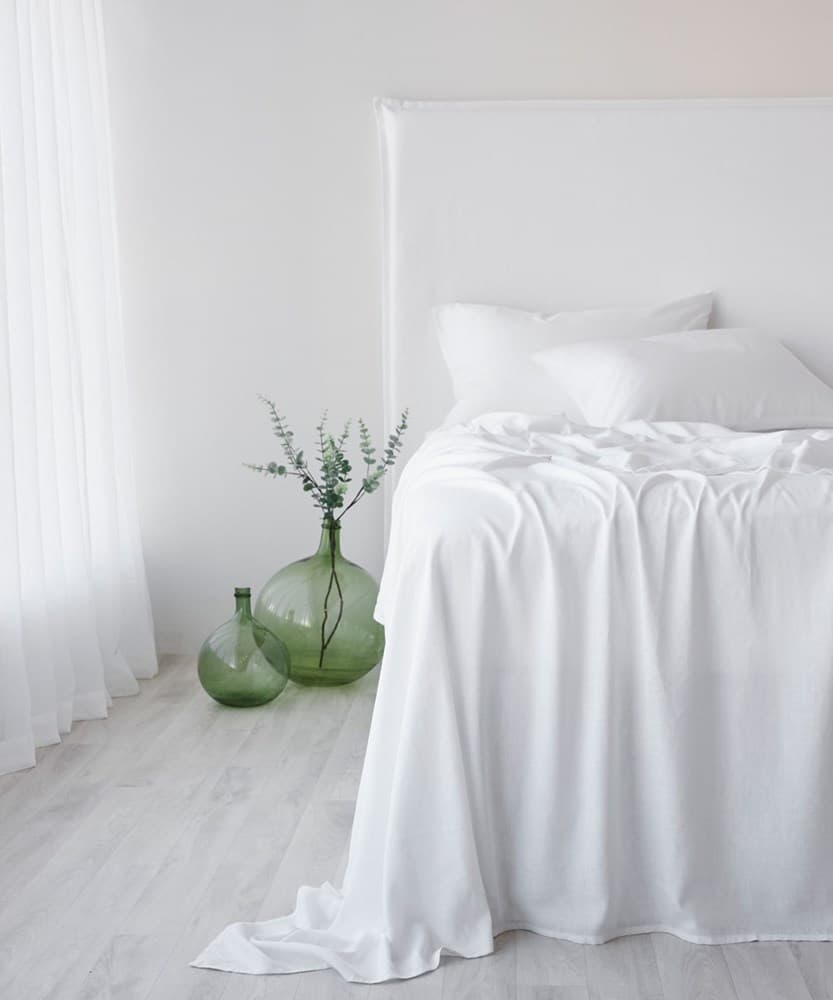 Bamboo Linen Flat Sheet. From $NZD139.95. Available at George Street Linen