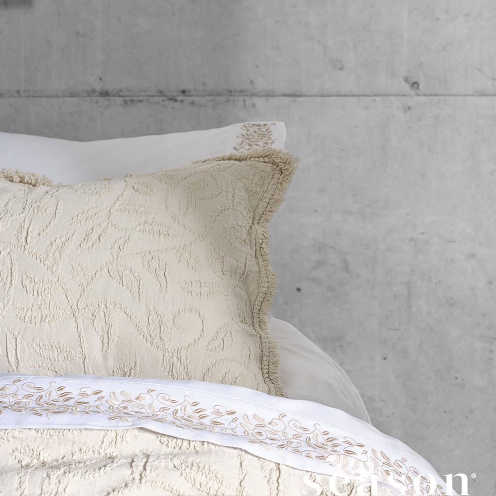 Portuguese Butirir Cotton Jacquard Pillowcase. From $NZD89.00. Available at George Street Linen