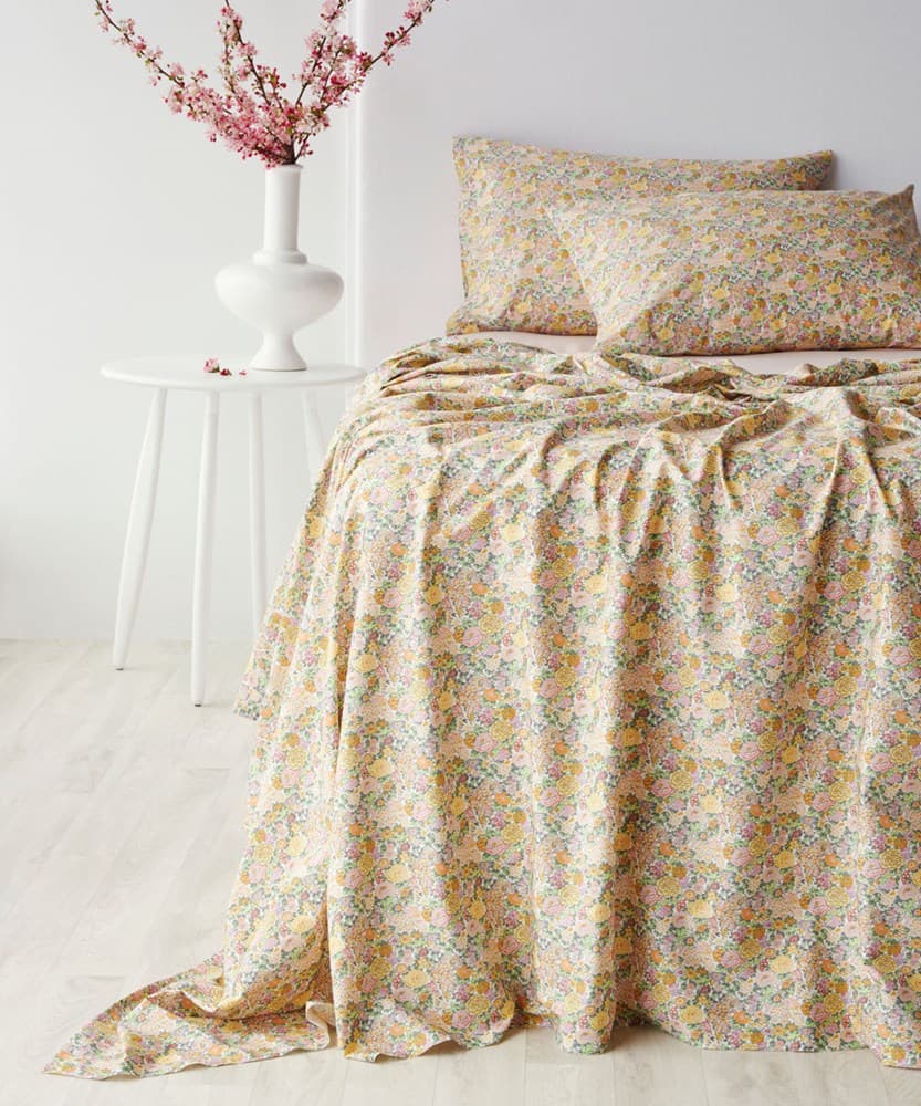 Flat Sheet Custom Made With Liberty Fabric. From $USD279.00. Available at George Street Linen