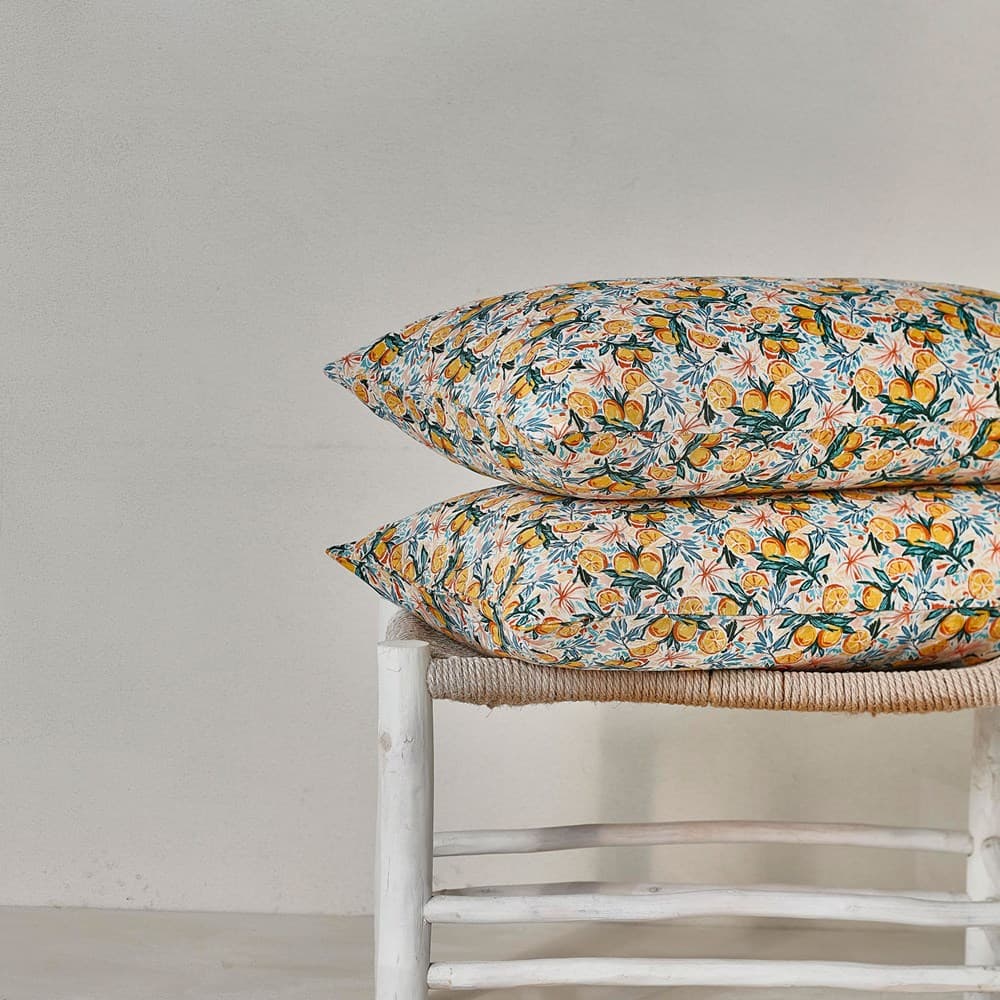 Pure Linen Printed Pillowcase. From $NZD119.95. Available at George Street Linen