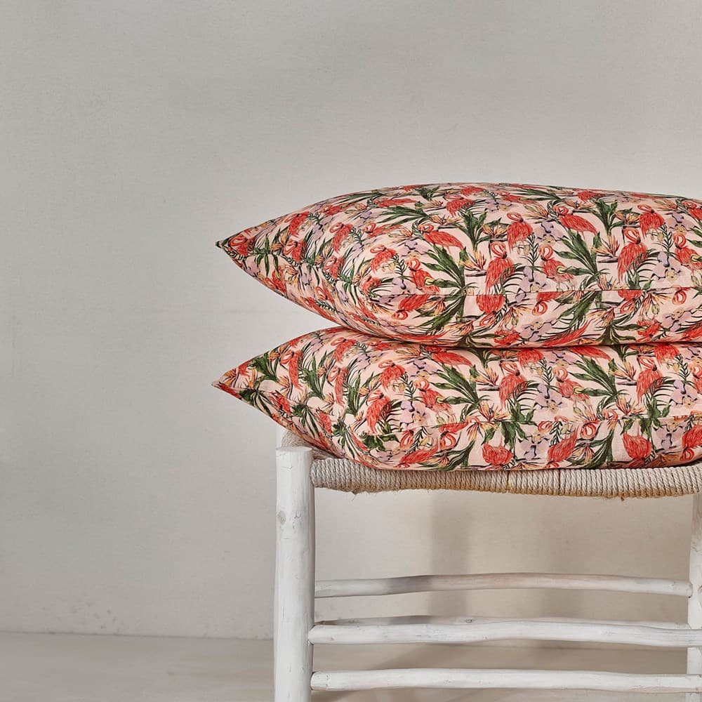 Pure Linen Printed Pillowcase. From $NZD119.95. Available at George Street Linen