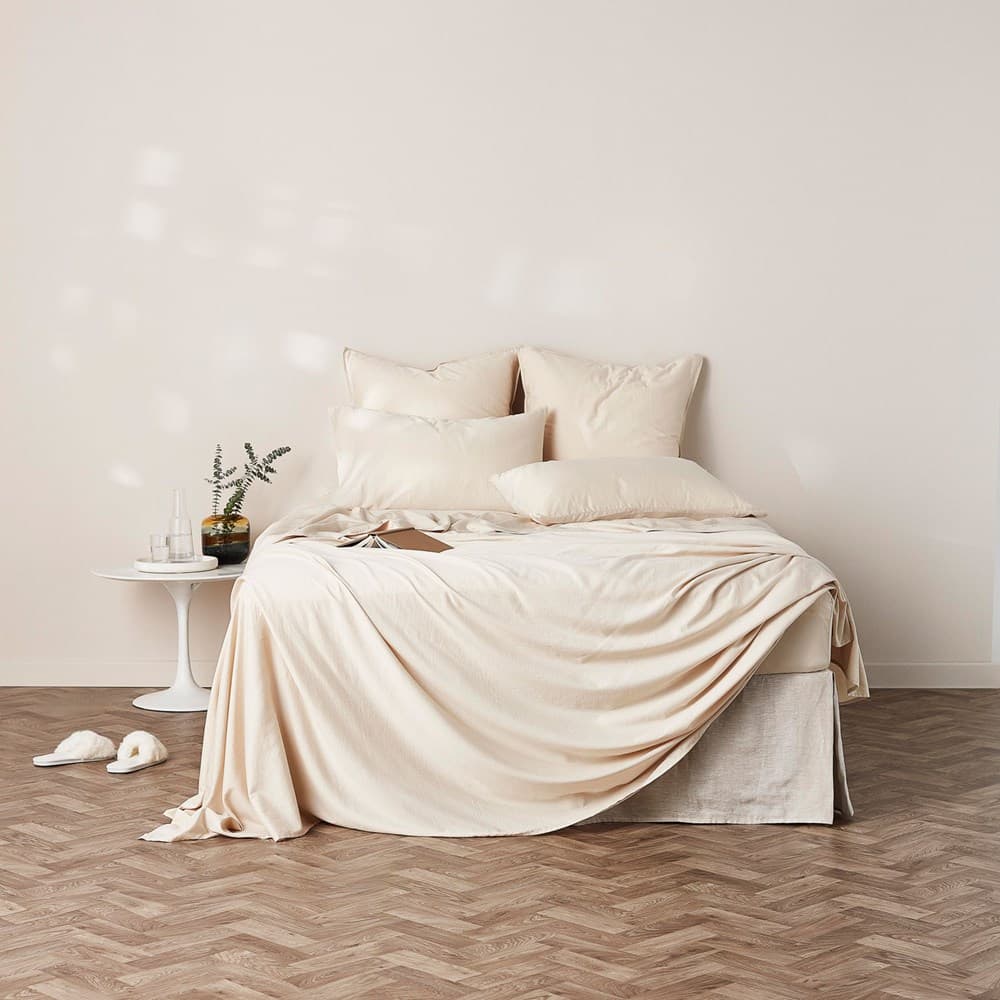 Soft Washed Cotton Sheet Set. From $USD199.95. Available at George Street Linen
