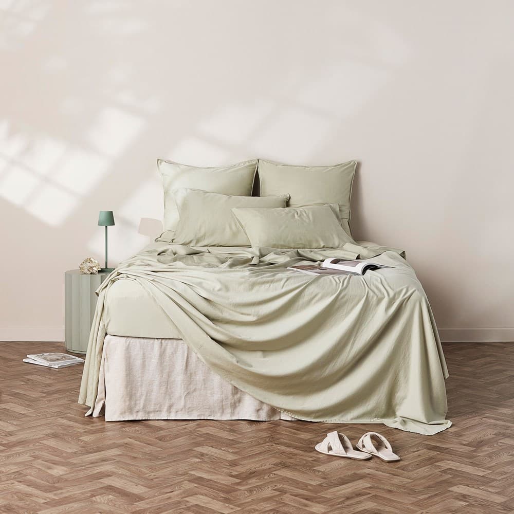 Soft Washed Cotton Sheet Set. From $AUD199.95. Available at George Street Linen