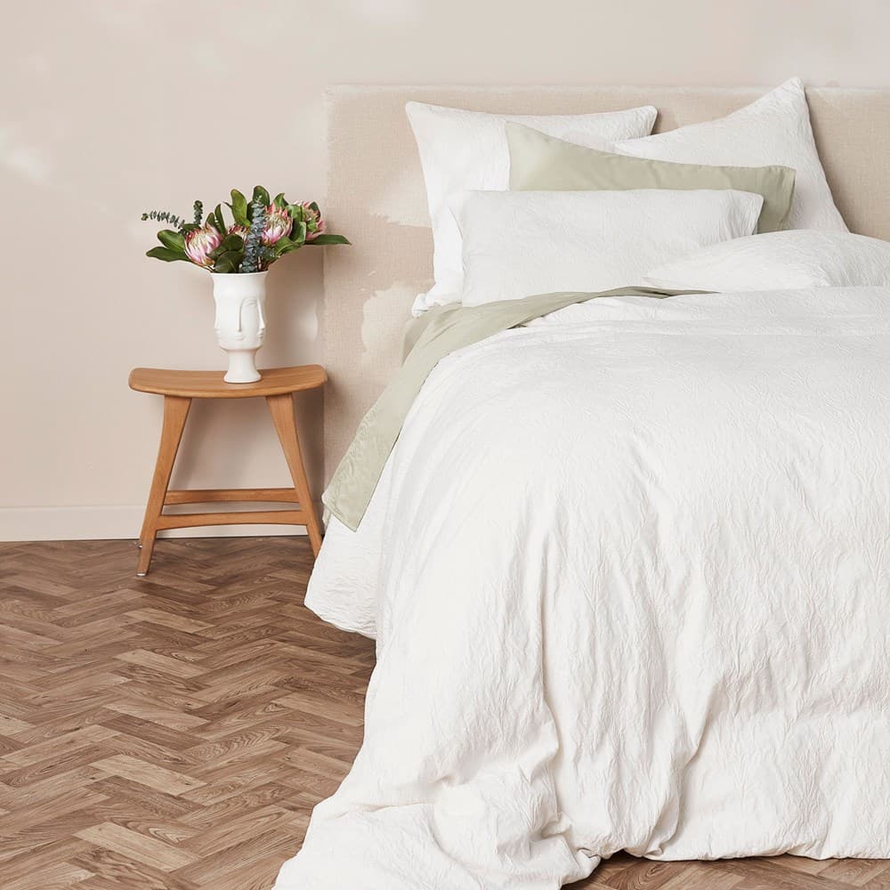 Isabella Cotton Damask Duvet Cover. From $NZD189.95. Available at George Street Linen