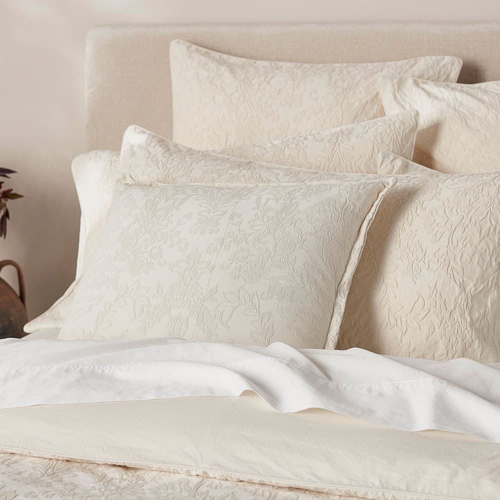 Isabella Cotton Damask Cushion Cover. From $NZD59.95. Available at George Street Linen