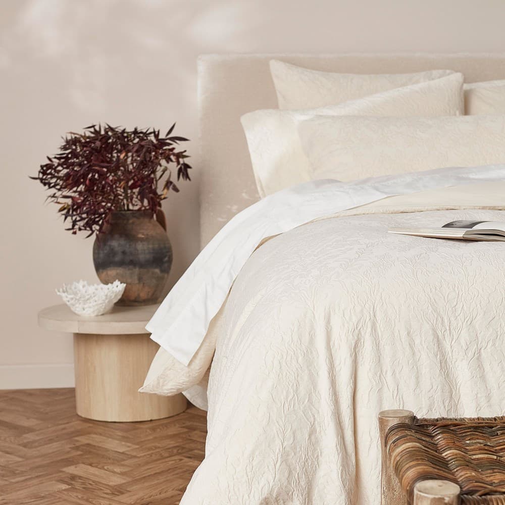 Isabella Cotton Damask Euro Pillowcase. From $NZD59.95. Available at George Street Linen