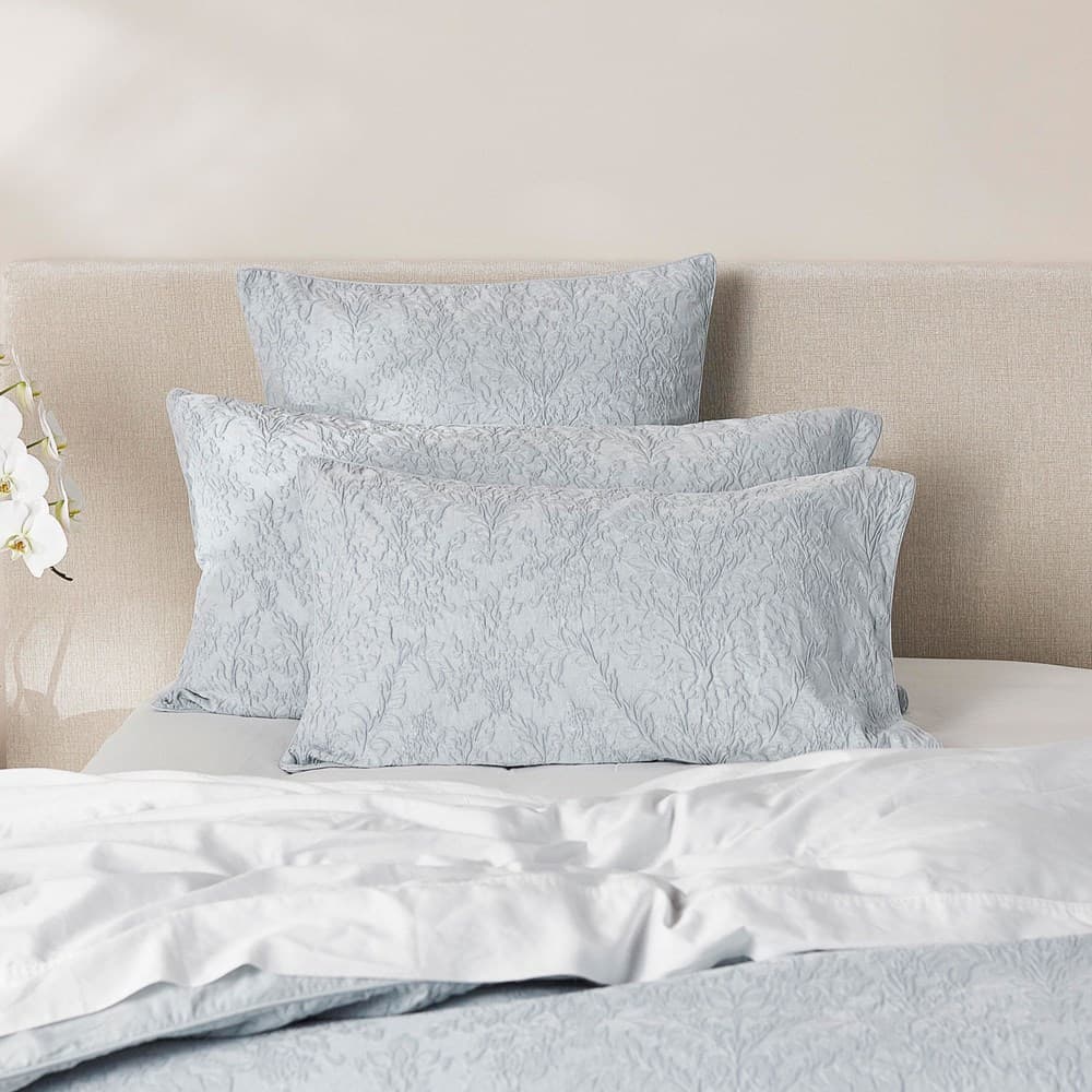 Isabella Cotton Damask Euro Pillowcase. From $NZD59.95. Available at George Street Linen