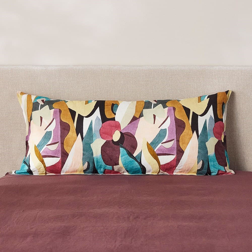 Pure Linen Bolster Pillow Cover. From $NZD159.95. Available at George Street Linen