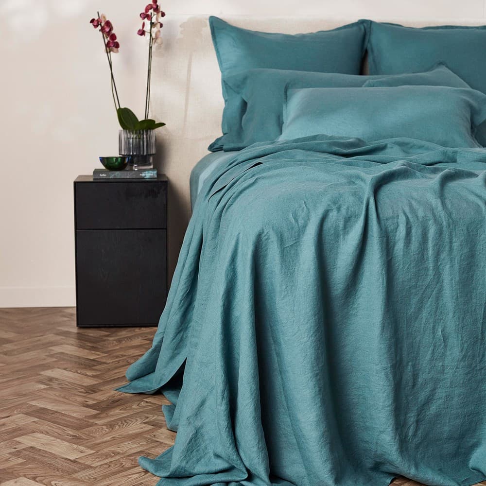 Pure Linen Flat Sheet. From $NZD279.95. Available at George Street Linen