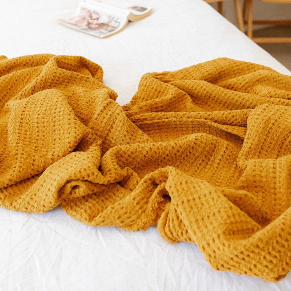 Portuguese Nasa Cotton Waffle Throw. From $USD159.00. Available at George Street Linen