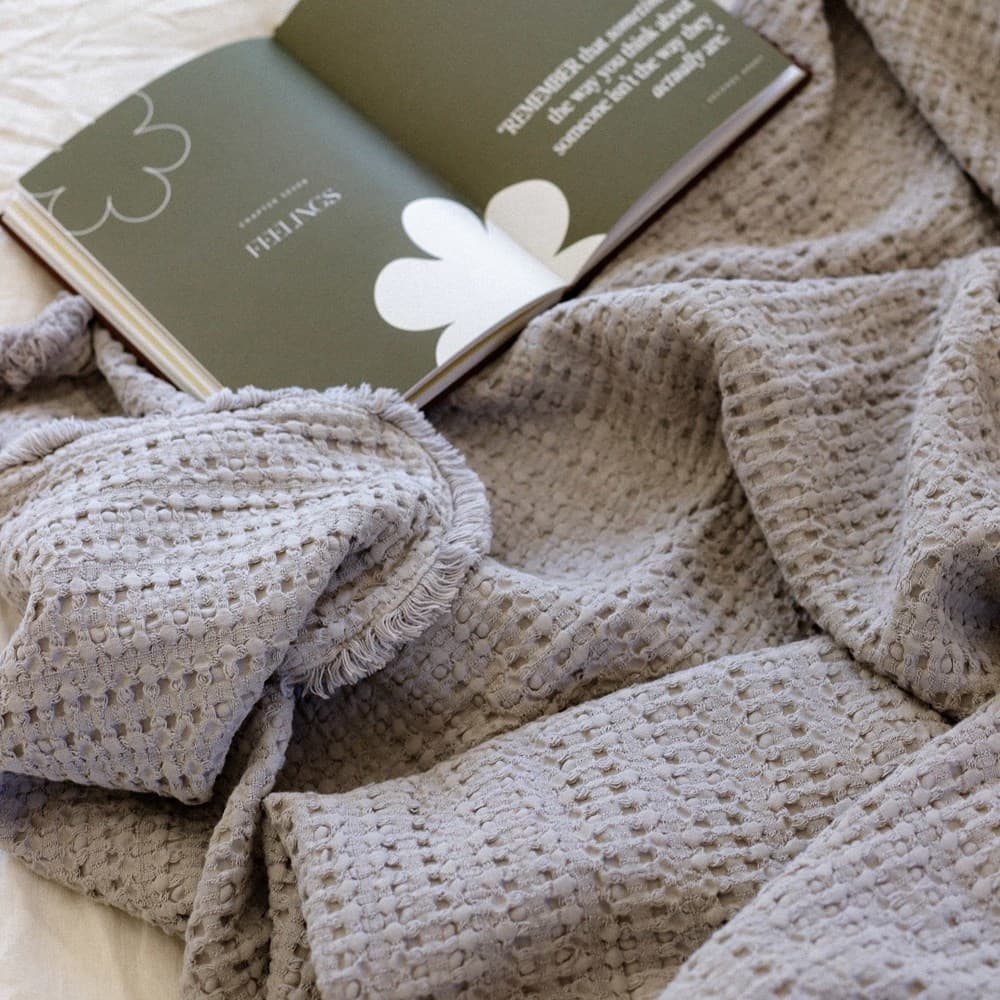 Portuguese Nasa Cotton Waffle Throw. From $USD159.00. Available at George Street Linen