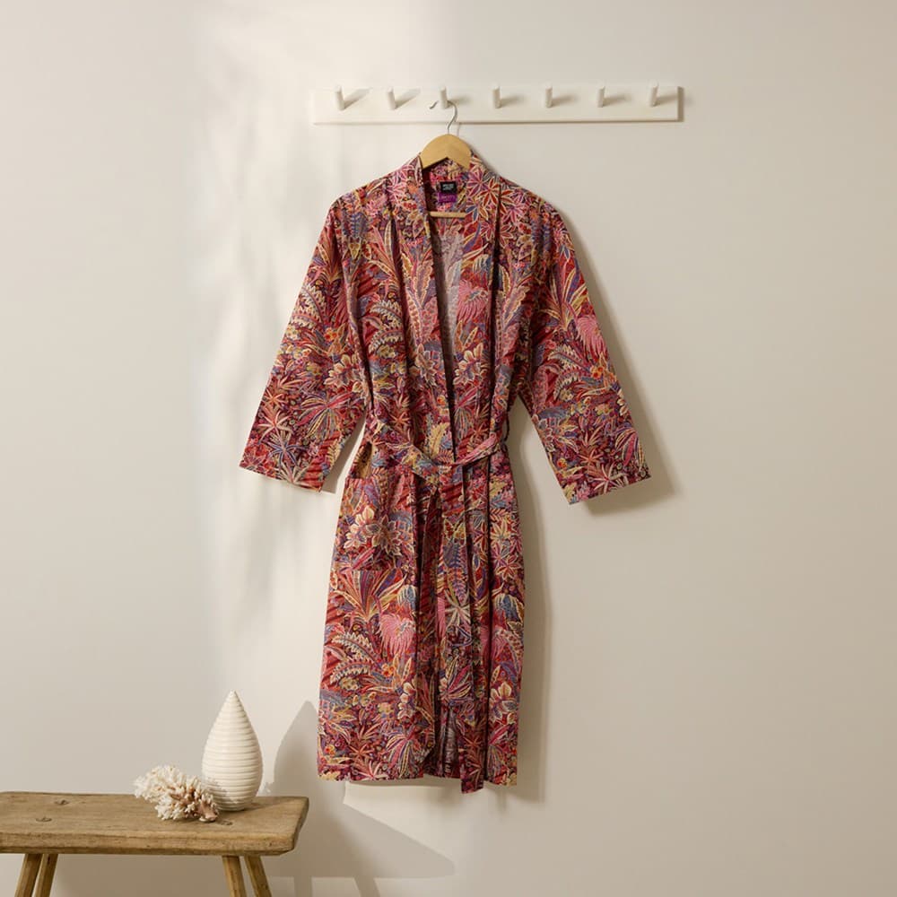 Cotton Printed Bathrobe Made With Liberty Fabric. From $NZD249.00. Available at George Street Linen