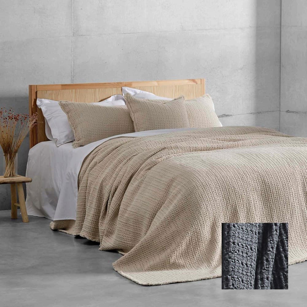 Portuguese Nasa Cotton Waffle Blanket. From $NZD299.00. Available at George Street Linen