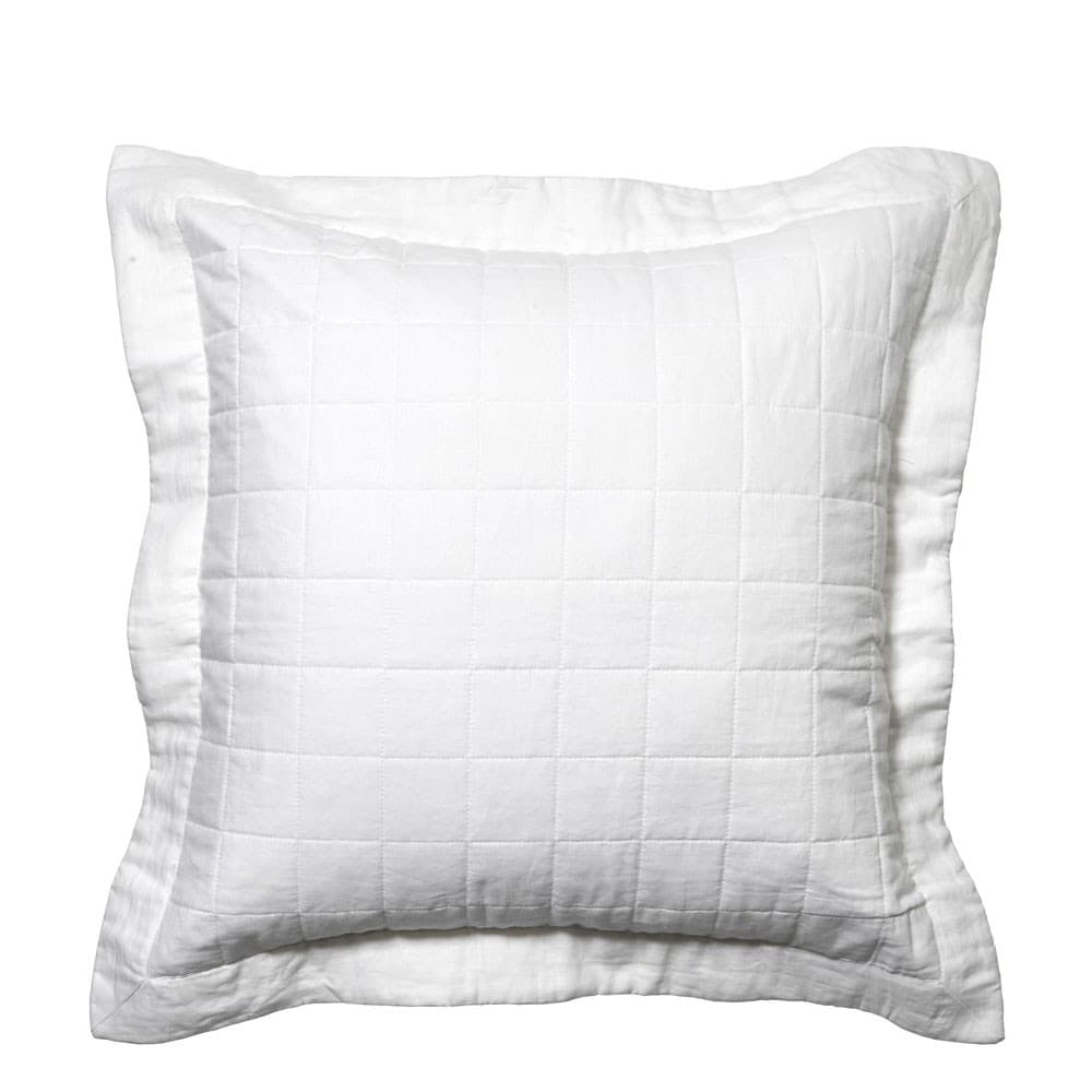 Pure Linen Quilted European Pillowcase. From $NZD99.00. Available at George Street Linen