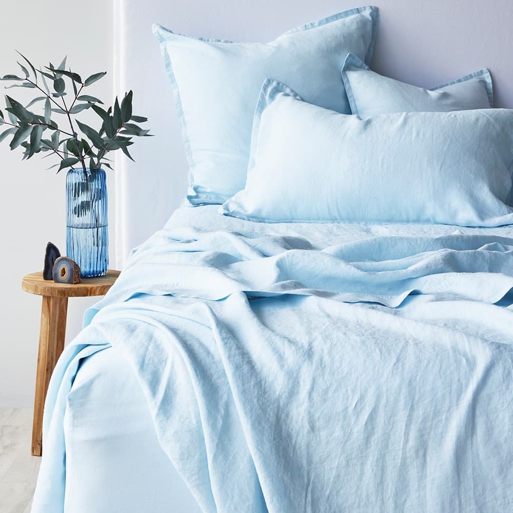 Pure Linen Flat Sheet. From $USD239.00. Available at George Street Linen