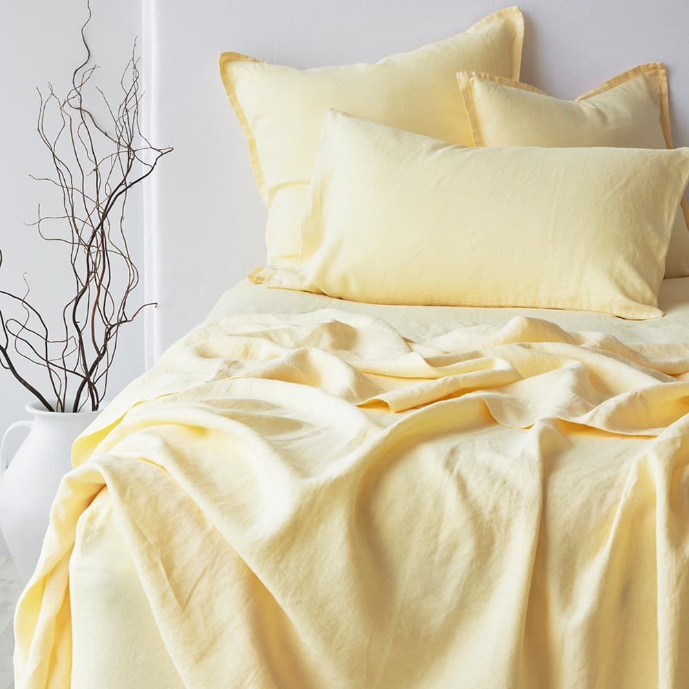 Pure Linen Flat Sheet. From $NZD239.00. Available at George Street Linen
