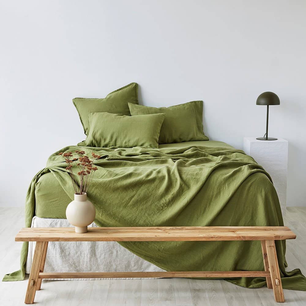 Pure Linen Fitted Sheet. From $AUD219.00. Available at George Street Linen