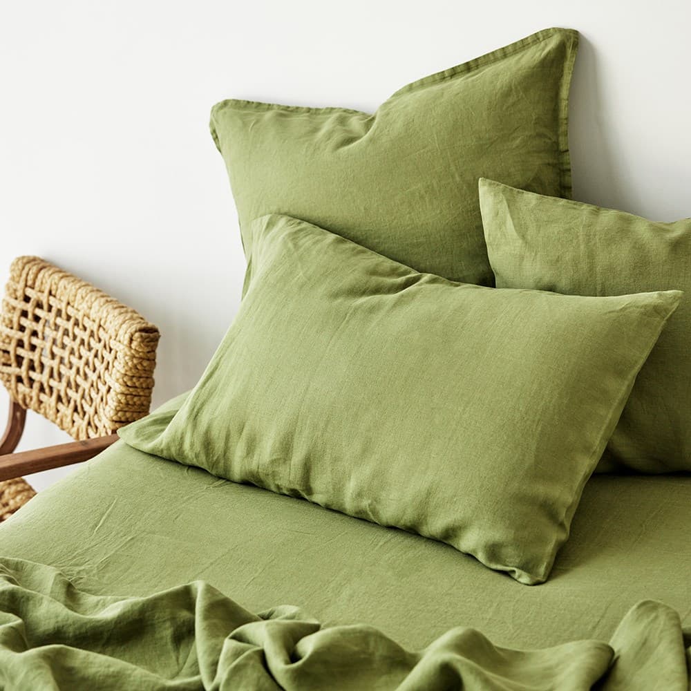 Pure Linen Pillowcase. From $NZD99.00. Available at George Street Linen