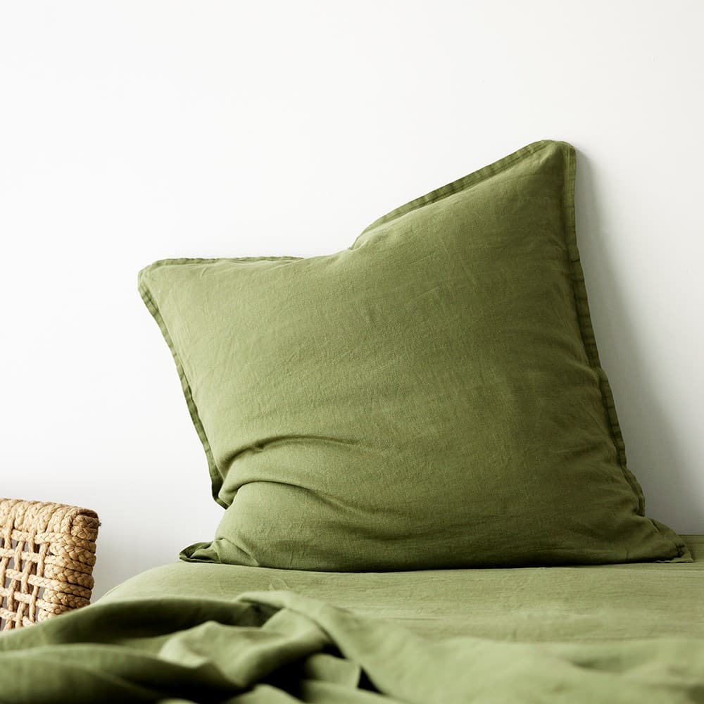 Pure Linen European Pillowcase. From $NZD89.00. Available at George Street Linen