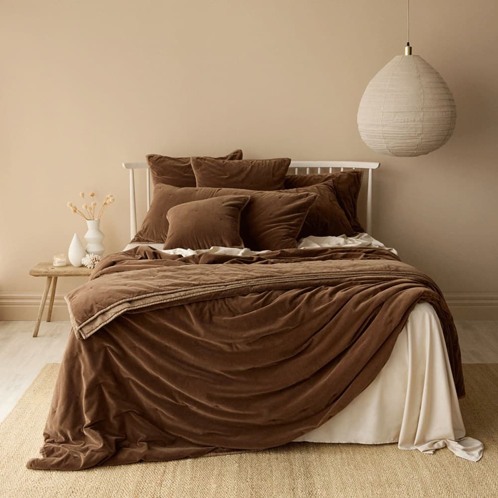 Venus Cotton Velvet Quilted Coverlet. From $NZD359.00. Available at George Street Linen