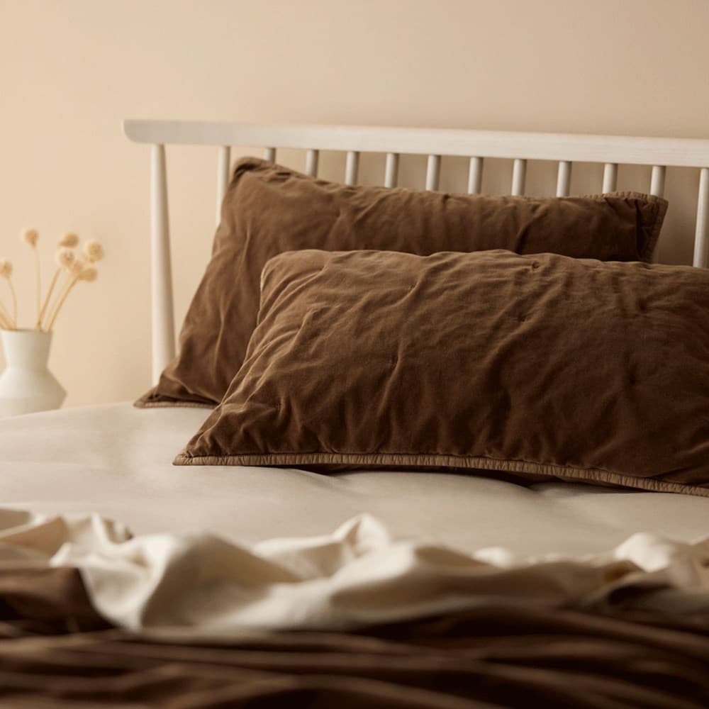 Venus Cotton Velvet Quilted Pillowcase. From $NZD99.00. Available at George Street Linen