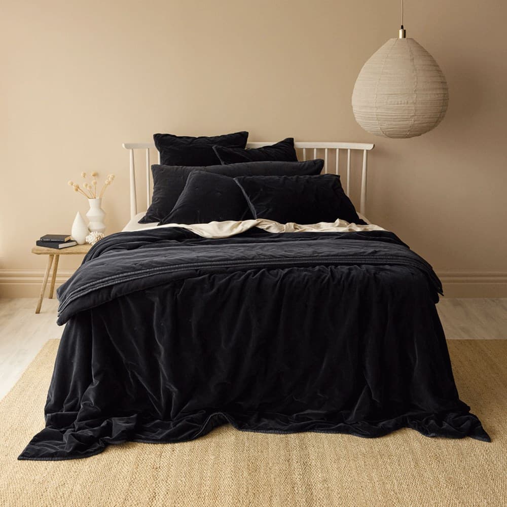 Venus Cotton Velvet Quilted Coverlet. From $NZD359.00. Available at George Street Linen