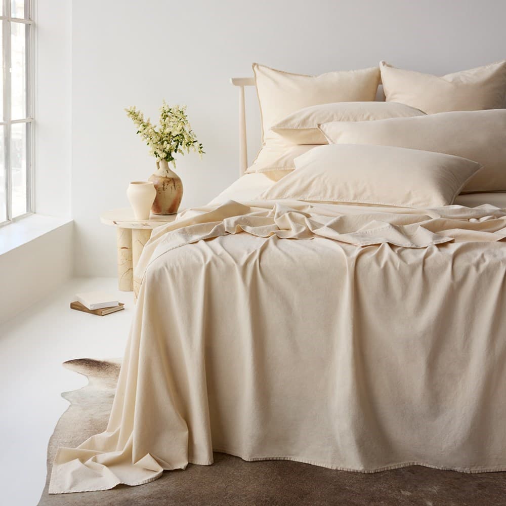 Vintage Look Cotton Fitted sheet. From $NZD90.00. Available at George Street Linen