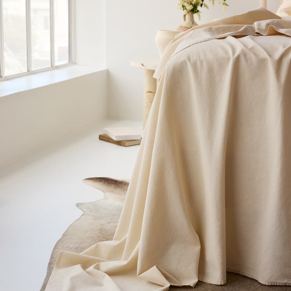 Vintage Look Cotton Flat Sheet. From $USD100.00. Available at George Street Linen