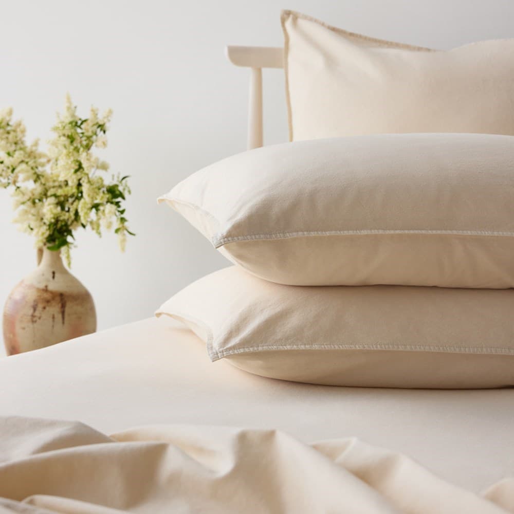 Vintage Look Cotton Pillowcase. From $NZD69.00. Available at George Street Linen