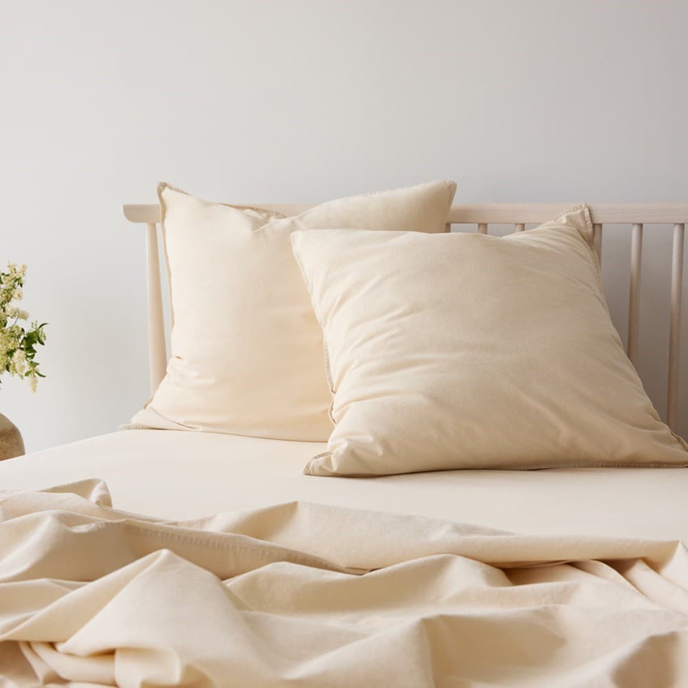Vintage Look Cotton Euro Pillowcase. From $NZD49.00. Available at George Street Linen