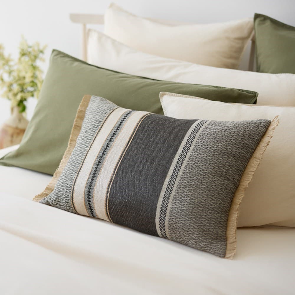 Bodrum Linen Boudoir Cushion Cover. From $NZD129.00. Available at George Street Linen