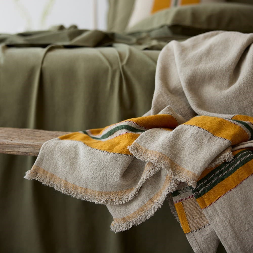 Bodrum Linen Throw. From $USD249.00. Available at George Street Linen